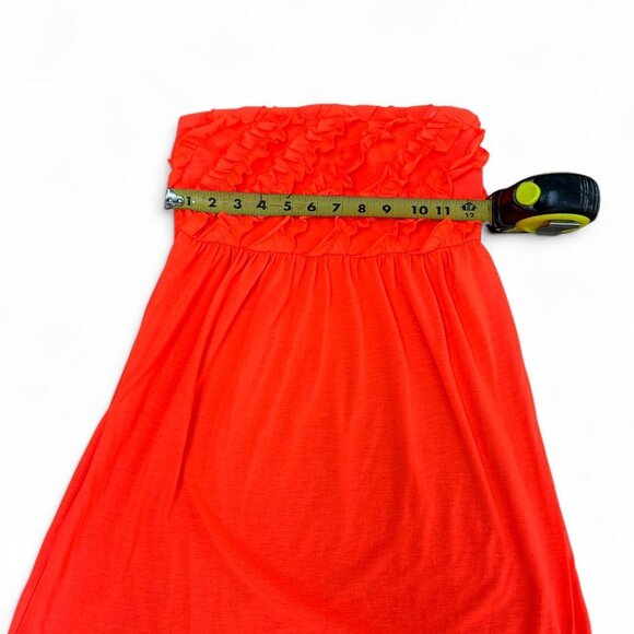 3/$15 Y2K cute Orange strapless blouse with elastic waistband ocean pacific 00s - Picture 4 of 7